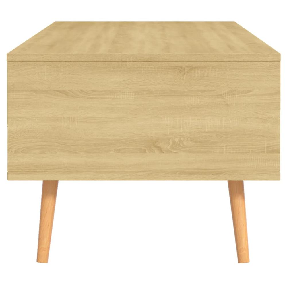 vidaXL Coffee Table Sonoma Oak 39.4"x19.5"x16.9" Engineered Wood. Picture 6