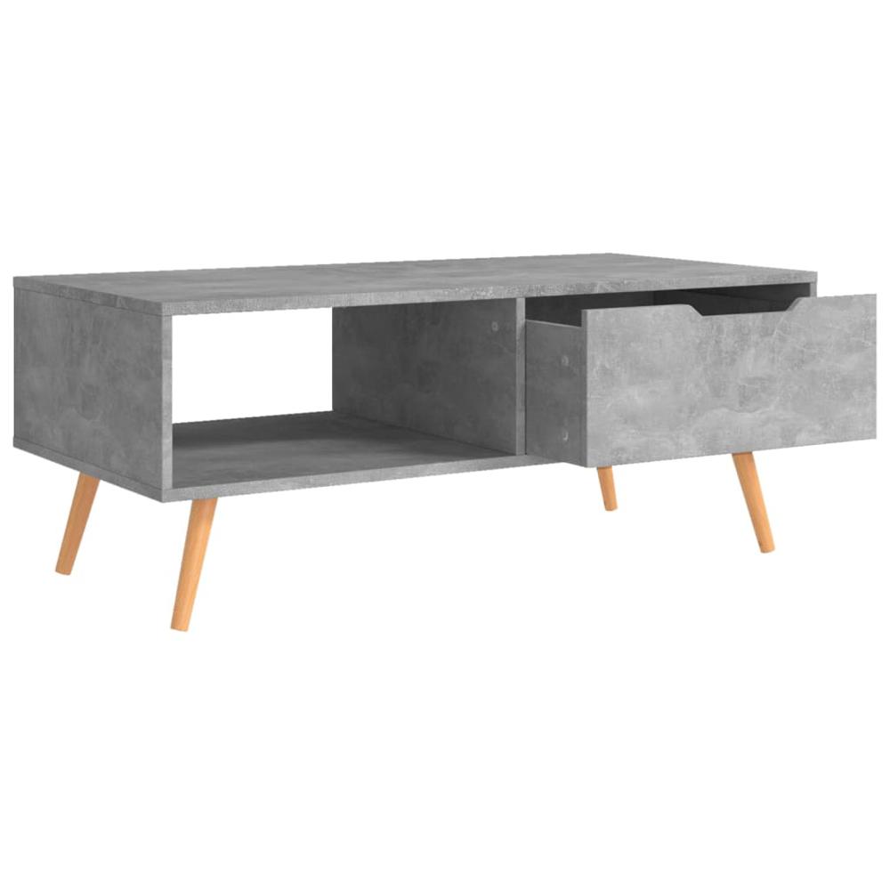 vidaXL Coffee Table Concrete Gray 39.4"x19.5"x16.9" Engineered Wood. Picture 5