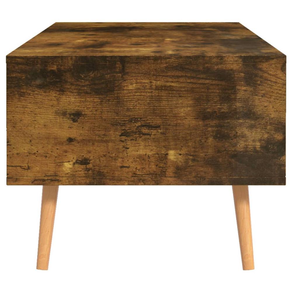 vidaXL Coffee Table Smoked Oak 39.4"x19.5"x16.9" Engineered Wood. Picture 6