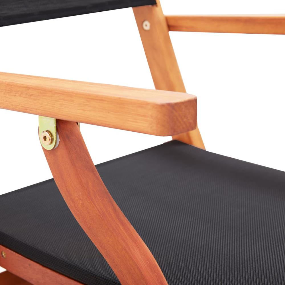 vidaXL Folding Patio Chairs 4 pcs Solid Eucalyptus Wood&Textilene, 316121. Picture 8
