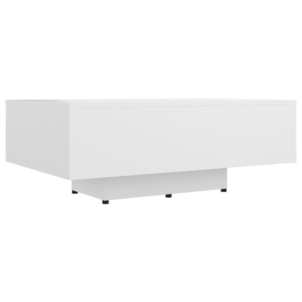 Coffee Table White 33.5"x21.7"x12.2" Engineered Wood. Picture 1