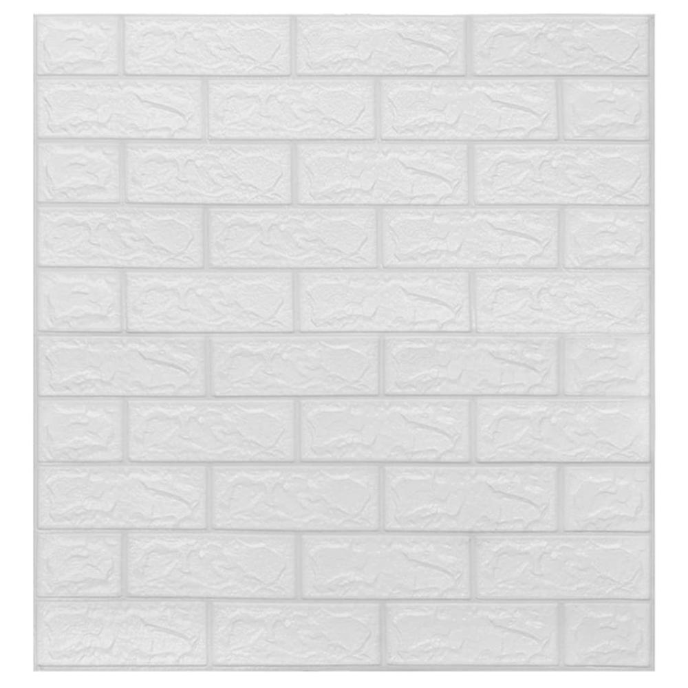 3D Wallpaper Bricks Self-adhesive 10 pcs White. Picture 2