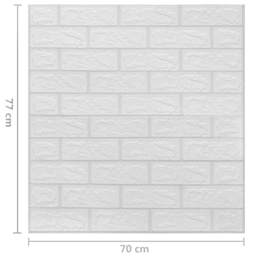 3D Wallpaper Bricks Self-adhesive 10 pcs White. Picture 6