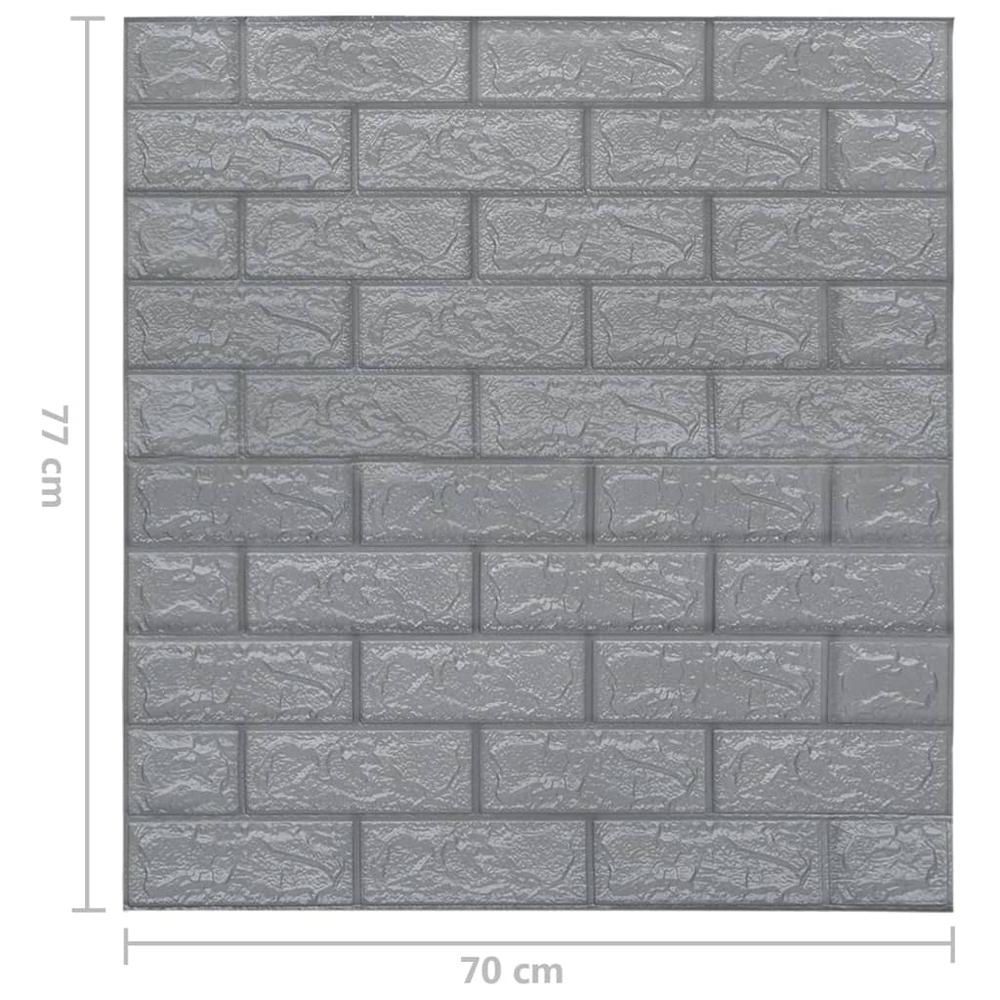 3D Wallpaper Bricks Self-adhesive 10 pcs Anthracite. Picture 6
