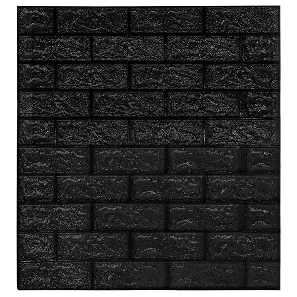 3D Wallpaper Bricks Self-adhesive 10 pcs Black. Picture 2