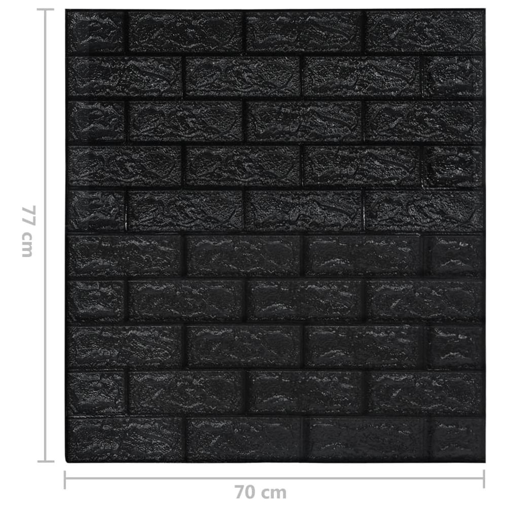 3D Wallpaper Bricks Self-adhesive 10 pcs Black. Picture 6