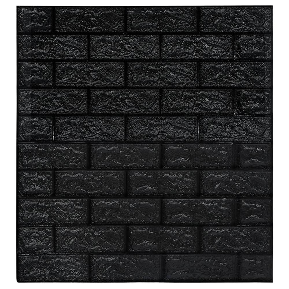3D Wallpaper Bricks Self-adhesive 20 pcs Black. Picture 2