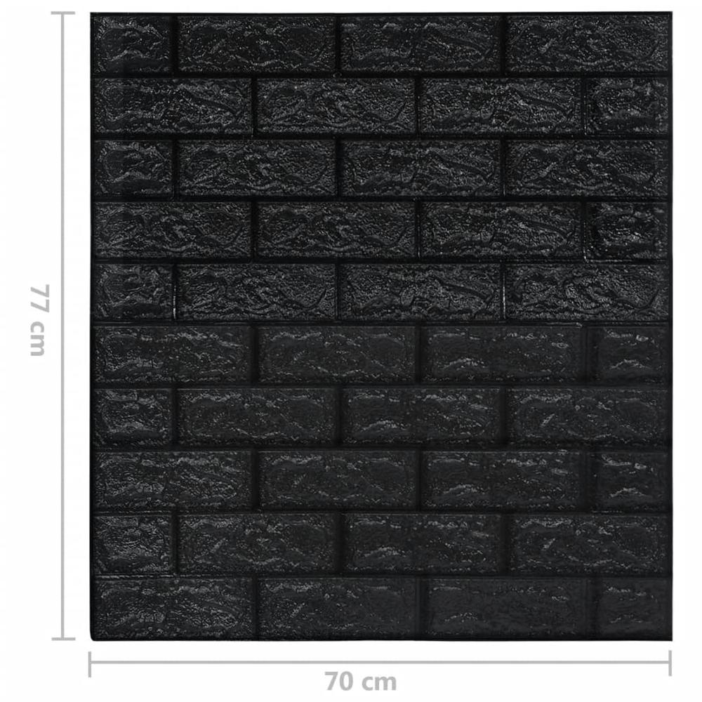 3D Wallpaper Bricks Self-adhesive 20 pcs Black. Picture 6
