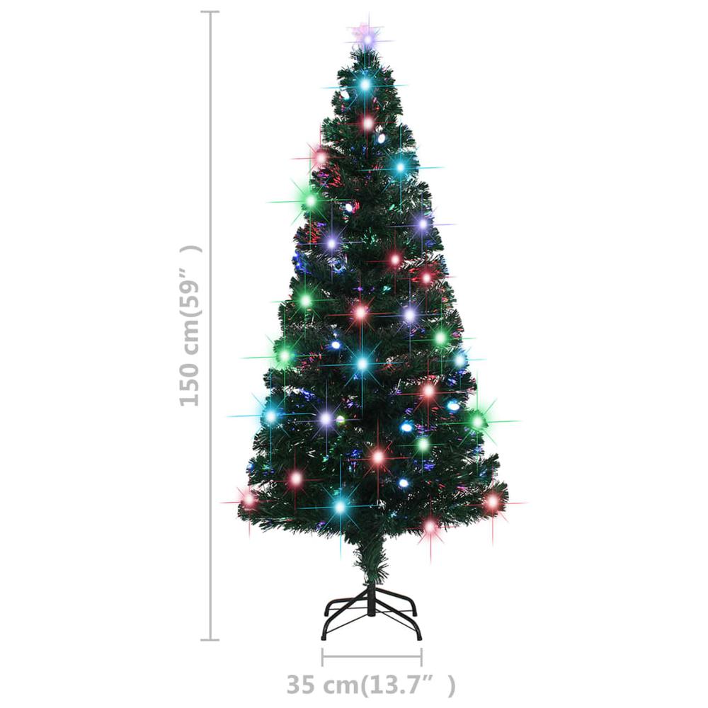 vidaXL Artificial Christmas Tree with Stand/LED 59.1" Fiber Optic. Picture 7