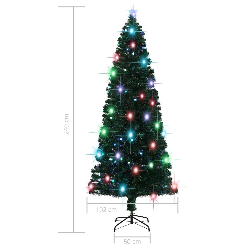 vidaXL Artificial Christmas Tree with Stand and LED 94.5" Fiber Optic. Picture 6