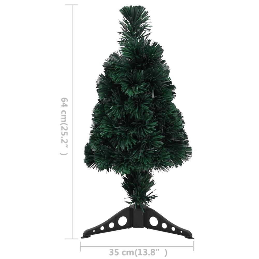 vidaXL Artificial Slim Christmas Tree with Stand 25.2" Fiber Optic. Picture 8