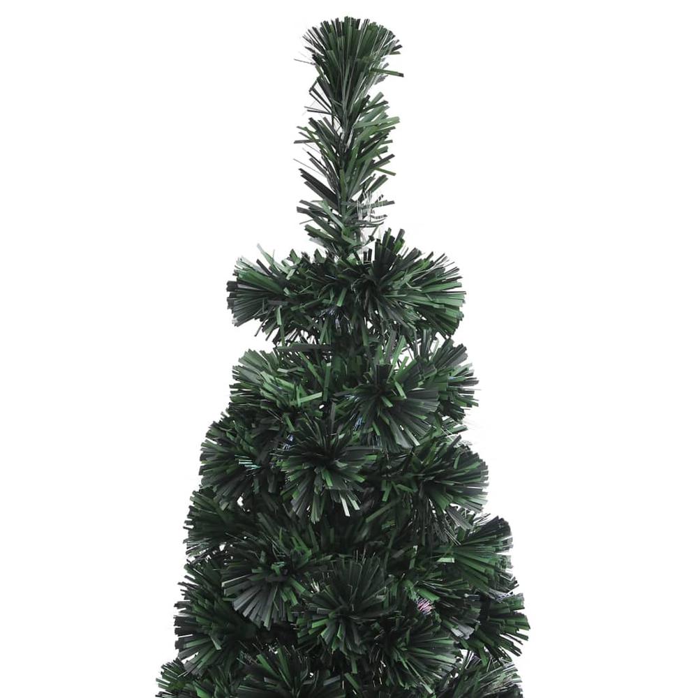 vidaXL Artificial Slim Christmas Tree with Stand 47.2" Fiber Optic. Picture 5