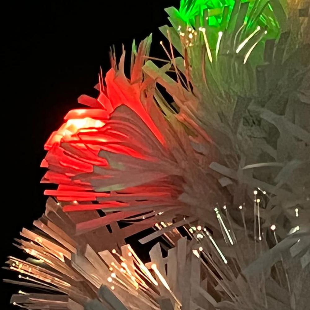 vidaXL Artificial Christmas Tree with LED White 25.2" Fiber Optic. Picture 6