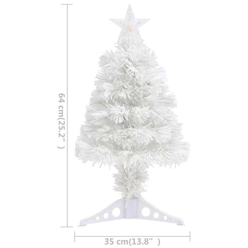vidaXL Artificial Christmas Tree with LED White 25.2" Fiber Optic. Picture 10