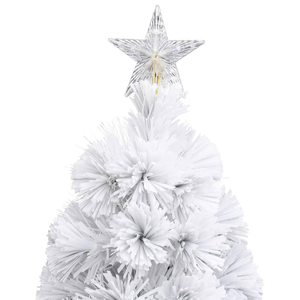 vidaXL Artificial Christmas Tree with LED White 47.2" Fiber Optic. Picture 6