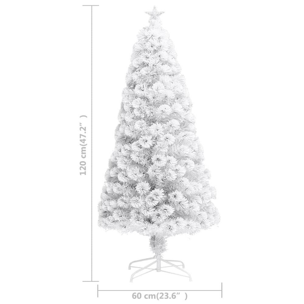 vidaXL Artificial Christmas Tree with LED White 47.2" Fiber Optic. Picture 9