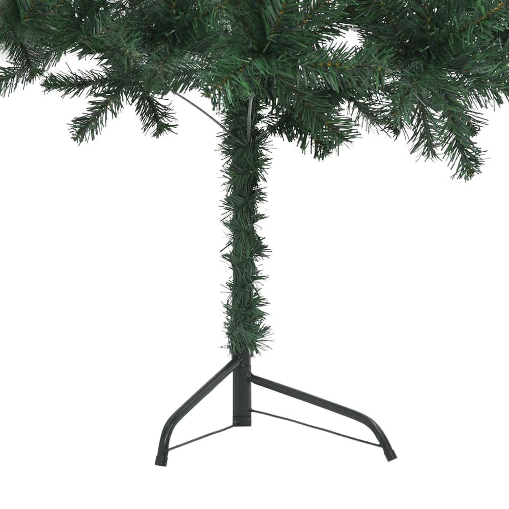 vidaXL Corner Artificial Christmas Tree Green 59.1" PVC. Picture 5