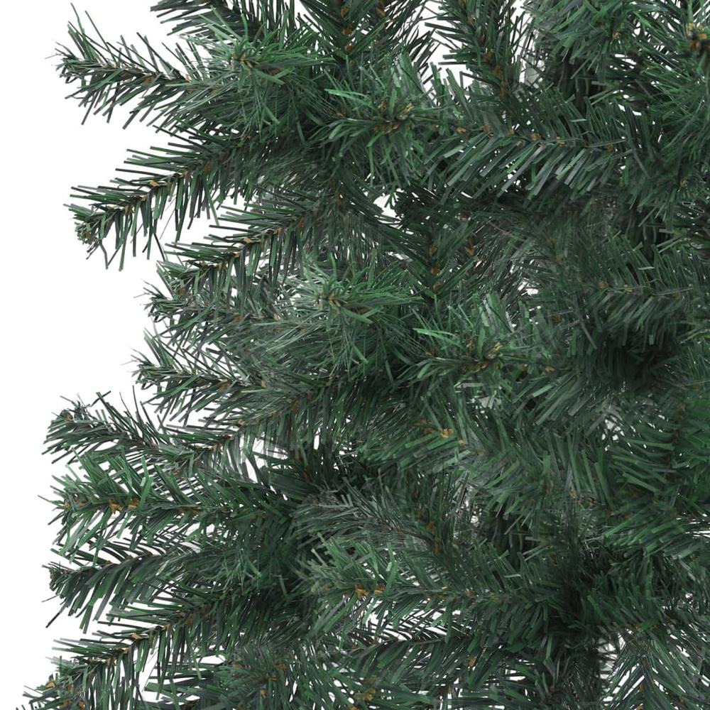 vidaXL Corner Artificial Christmas Tree Green 59.1" PVC. Picture 7