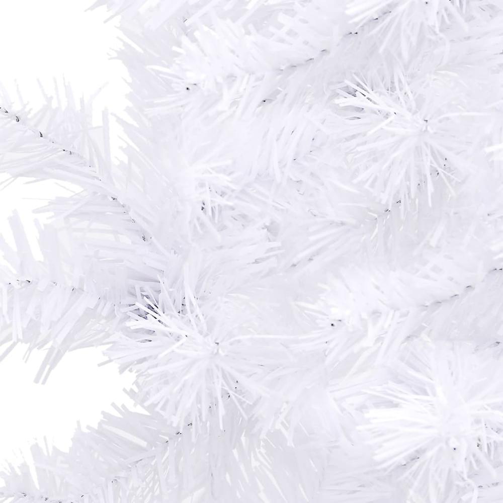 vidaXL Corner Artificial Christmas Tree White 70.9" PVC. Picture 5