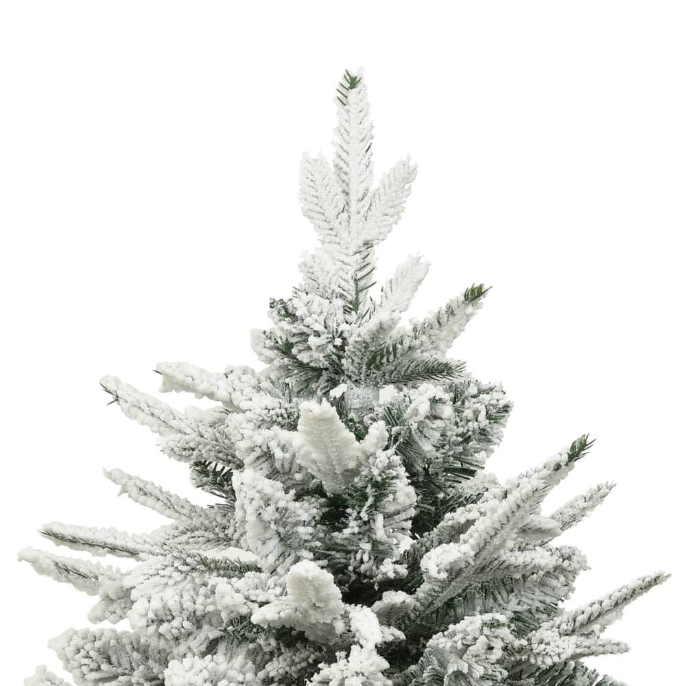 Artificial Christmas Tree with Flocked Snow Green 70.9" PVC&PE. Picture 2
