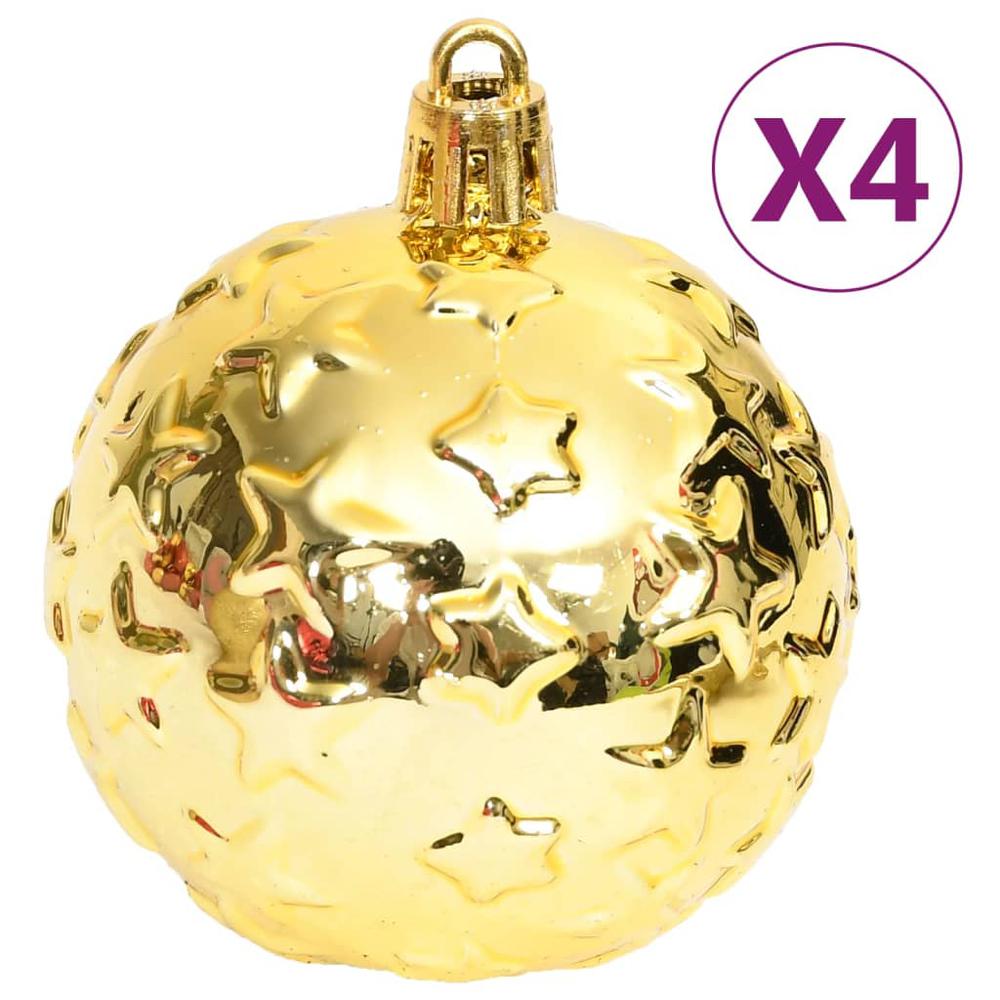 vidaXL 70 Piece Christmas Bauble Set Gold and Red. Picture 6