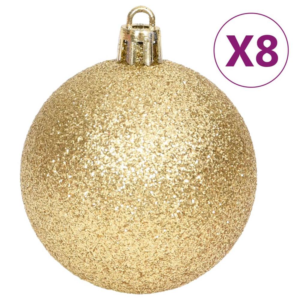 vidaXL 70 Piece Christmas Bauble Set Gold and Red. Picture 8