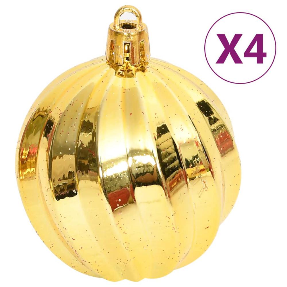 vidaXL 108 Piece Christmas Bauble Set Gold and Red. Picture 5
