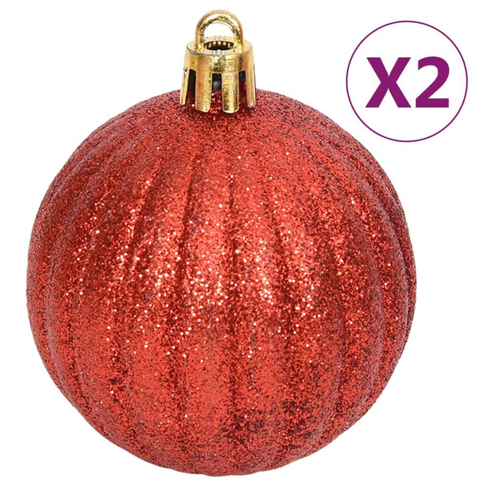 vidaXL 108 Piece Christmas Bauble Set Gold and Red. Picture 9