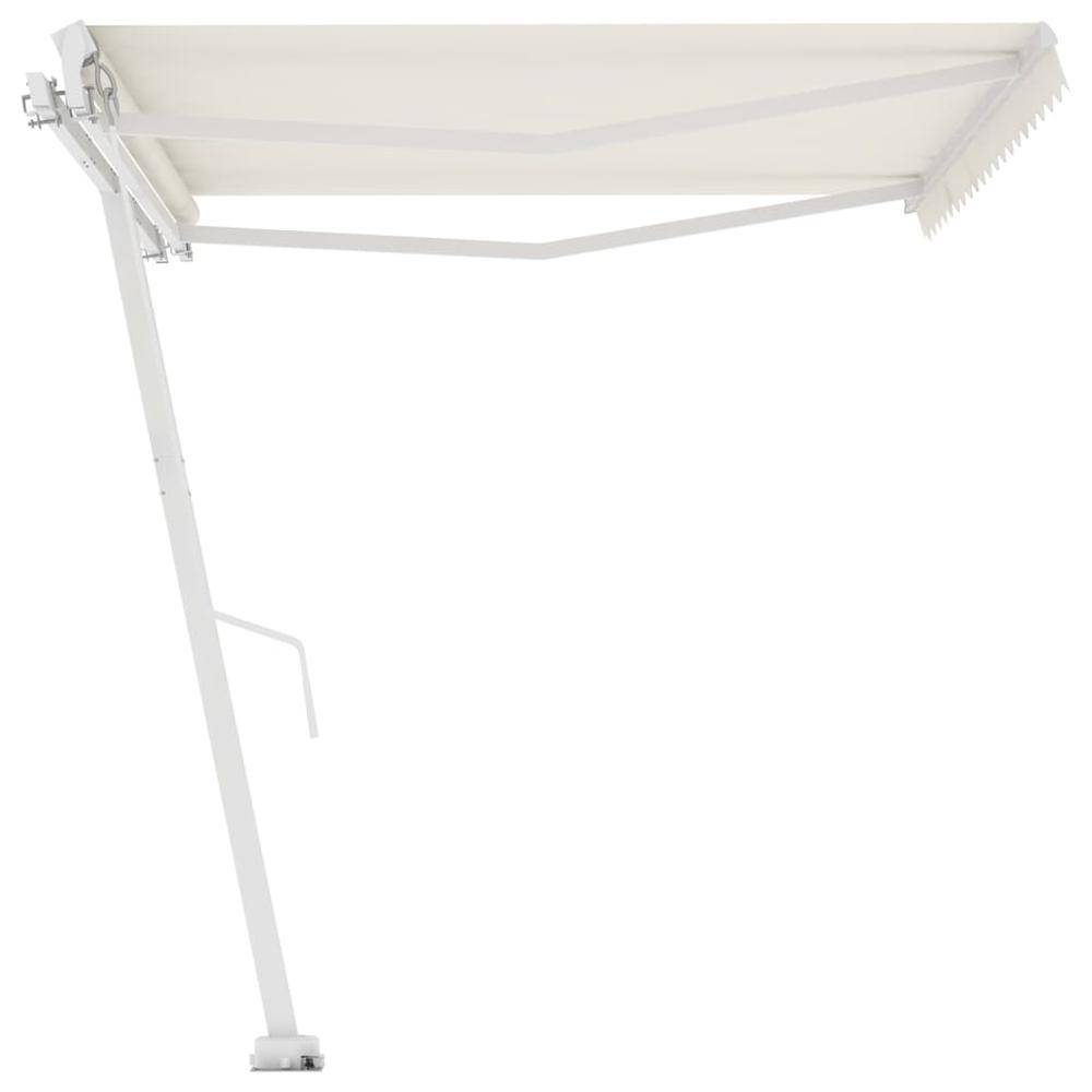 vidaXL Freestanding Manual Retractable Awning 157.5"x118.1" Cream, 3069537. Picture 6