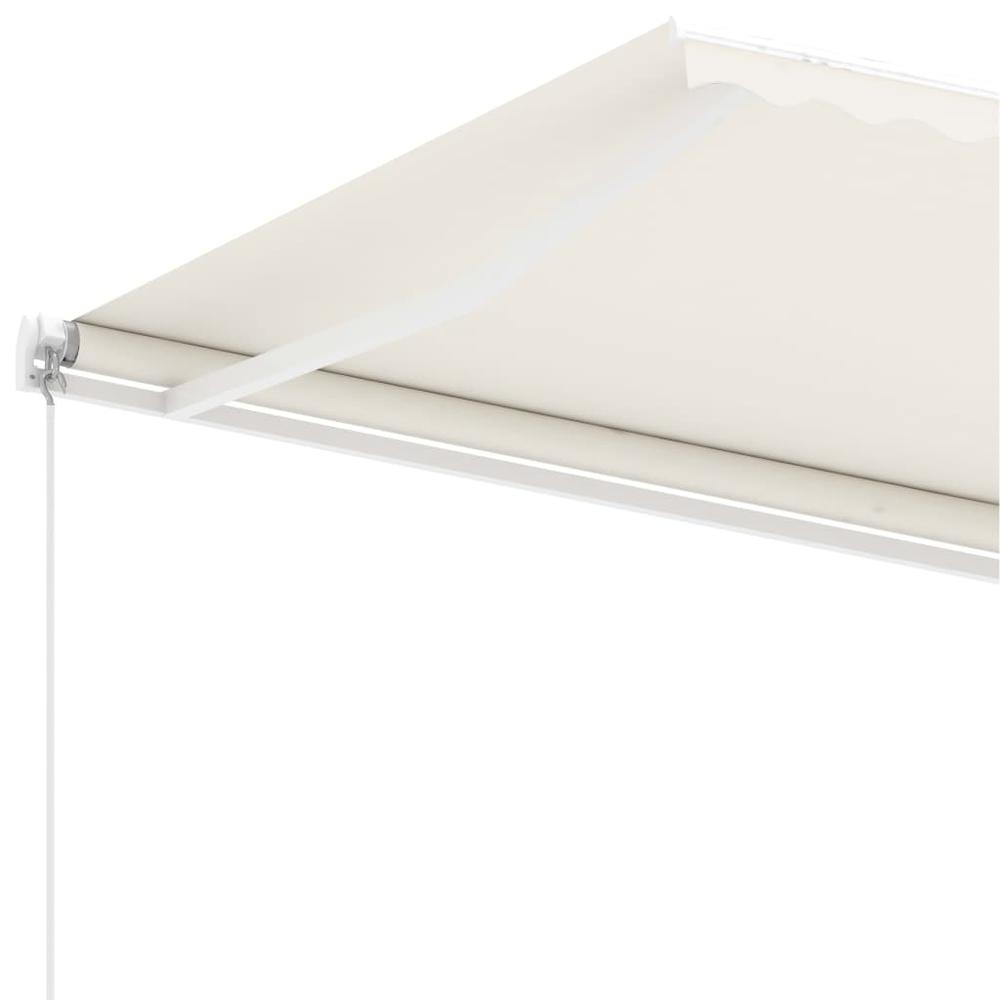 vidaXL Freestanding Manual Retractable Awning 157.5"x118.1" Cream, 3069537. Picture 7