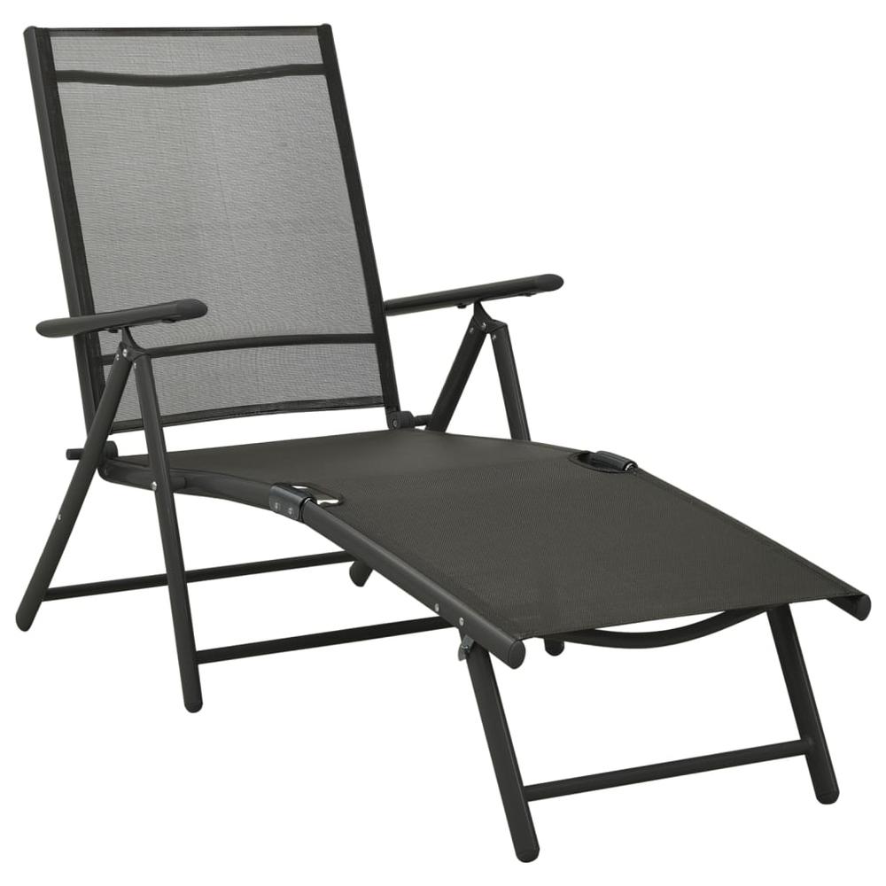 vidaXL 9 Piece Patio Lounge Set Black and Anthracite. Picture 5