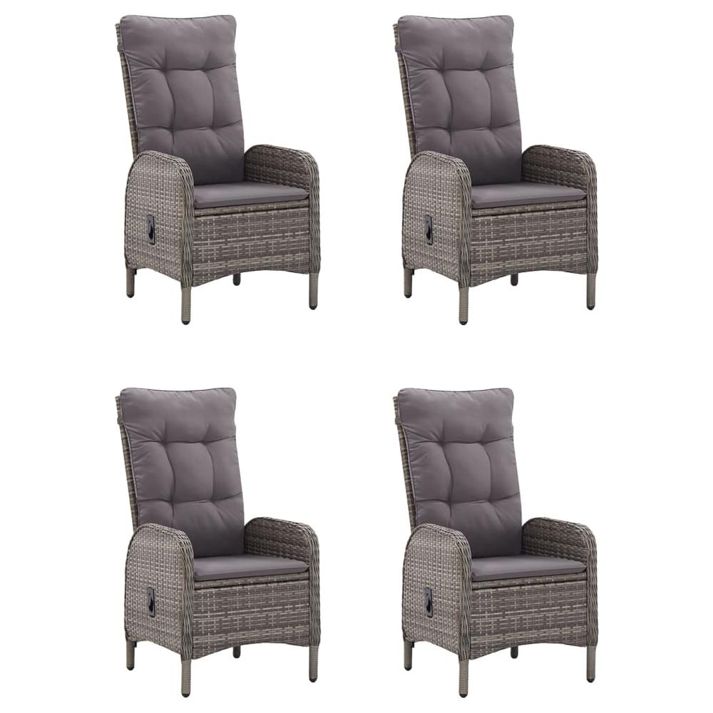 5 Piece Patio Dining Set Gray. Picture 4
