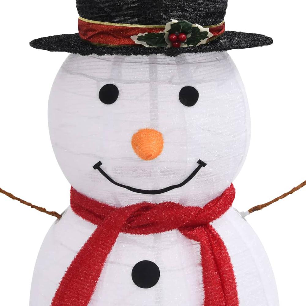 vidaXL Decorative Christmas Snowman Figure LED Luxury Fabric 47.2". Picture 6