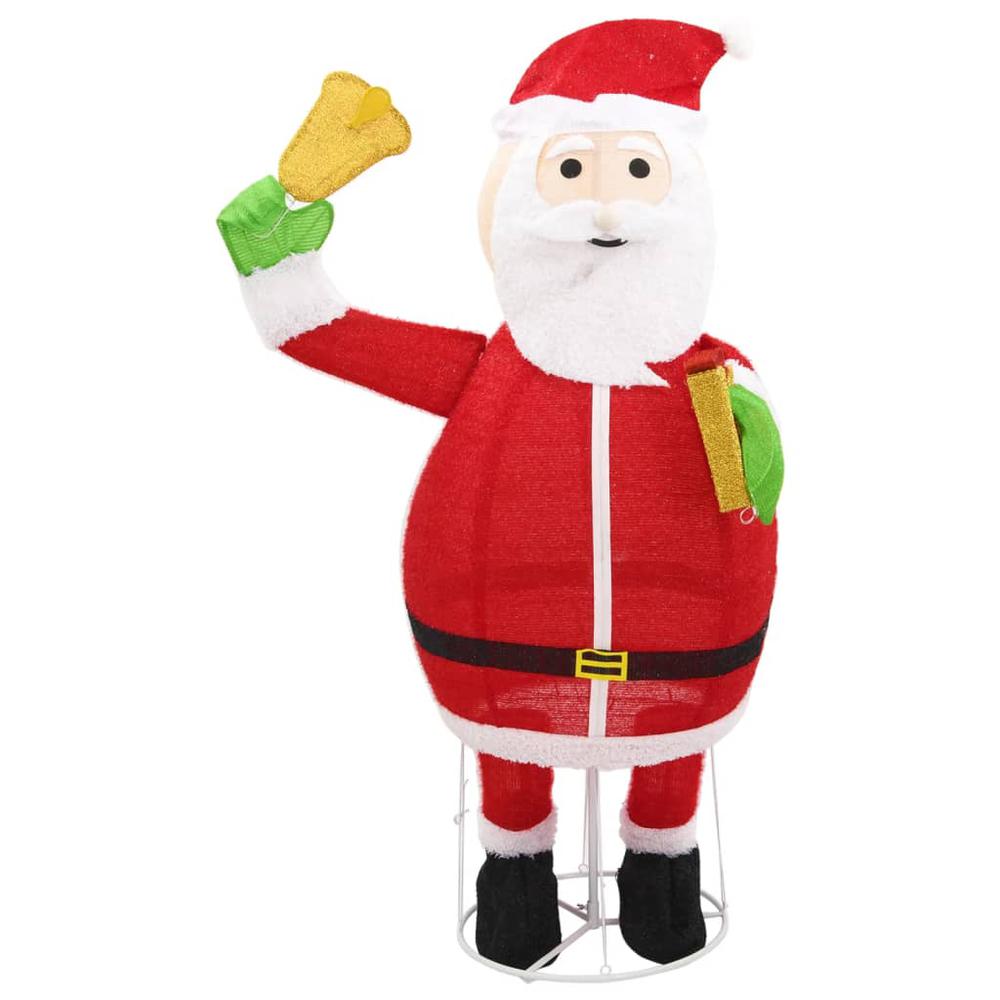 vidaXL Decorative Christmas Santa Claus Figure LED Luxury Fabric 70.9". Picture 5