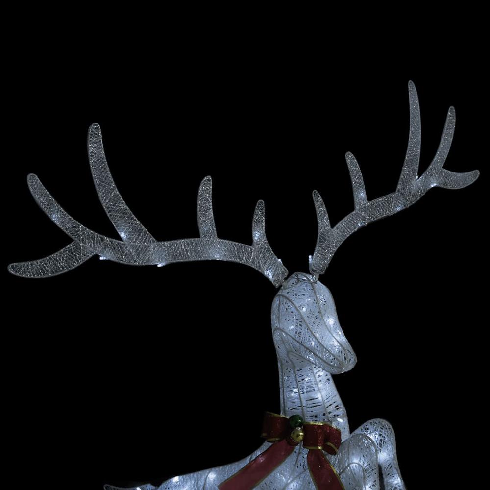 vidaXL Flying Reindeer Christmas Decoration 120 LEDs White Cold White. Picture 5