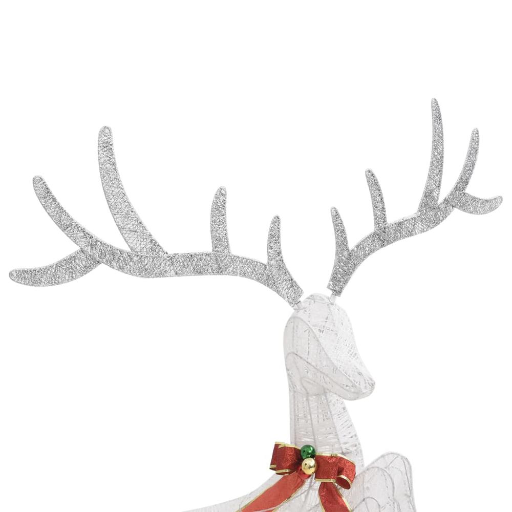 vidaXL Flying Reindeer Christmas Decoration 120 LEDs White Cold White. Picture 8