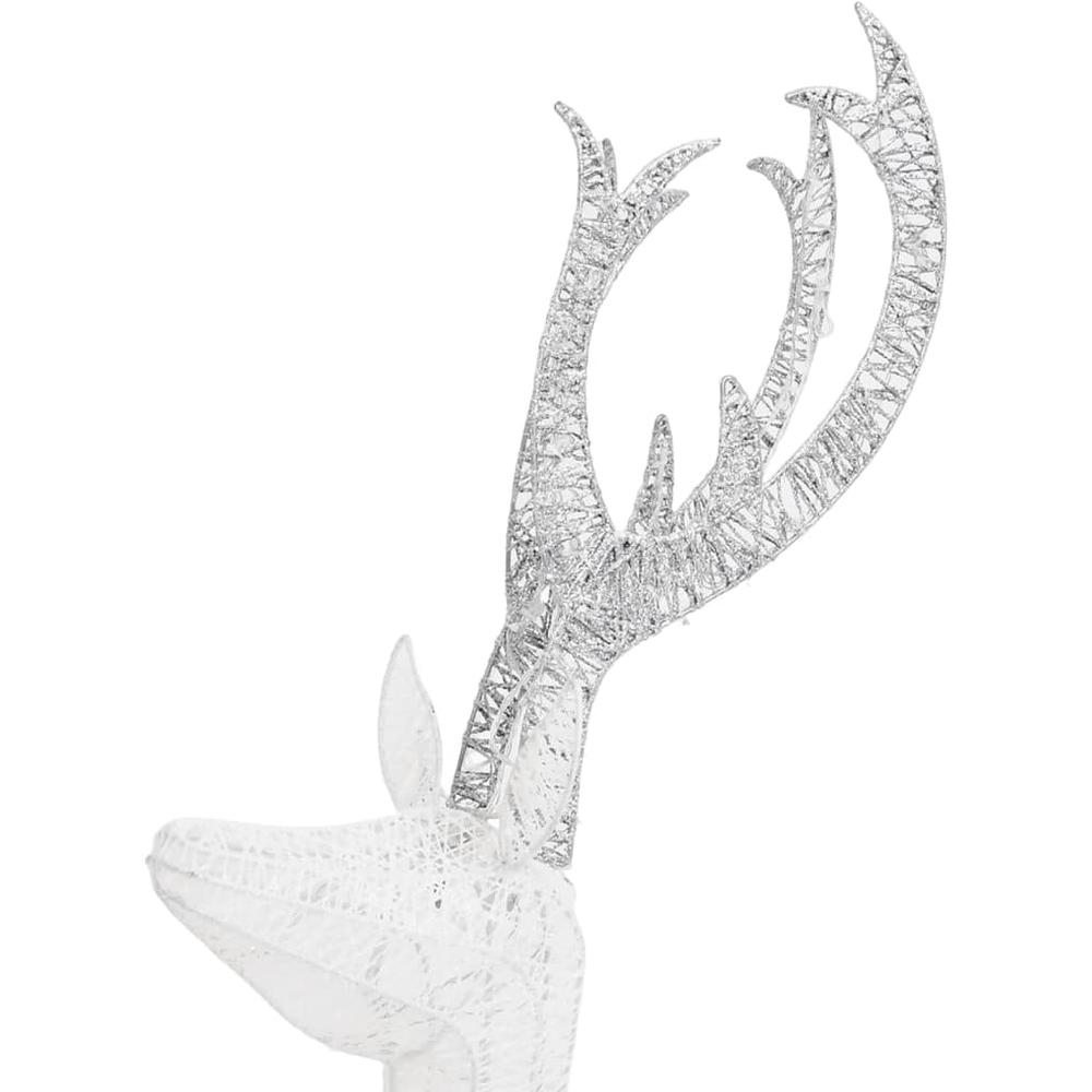 vidaXL Reindeer Family Christmas Decoration White and Silver 201 LEDs. Picture 5