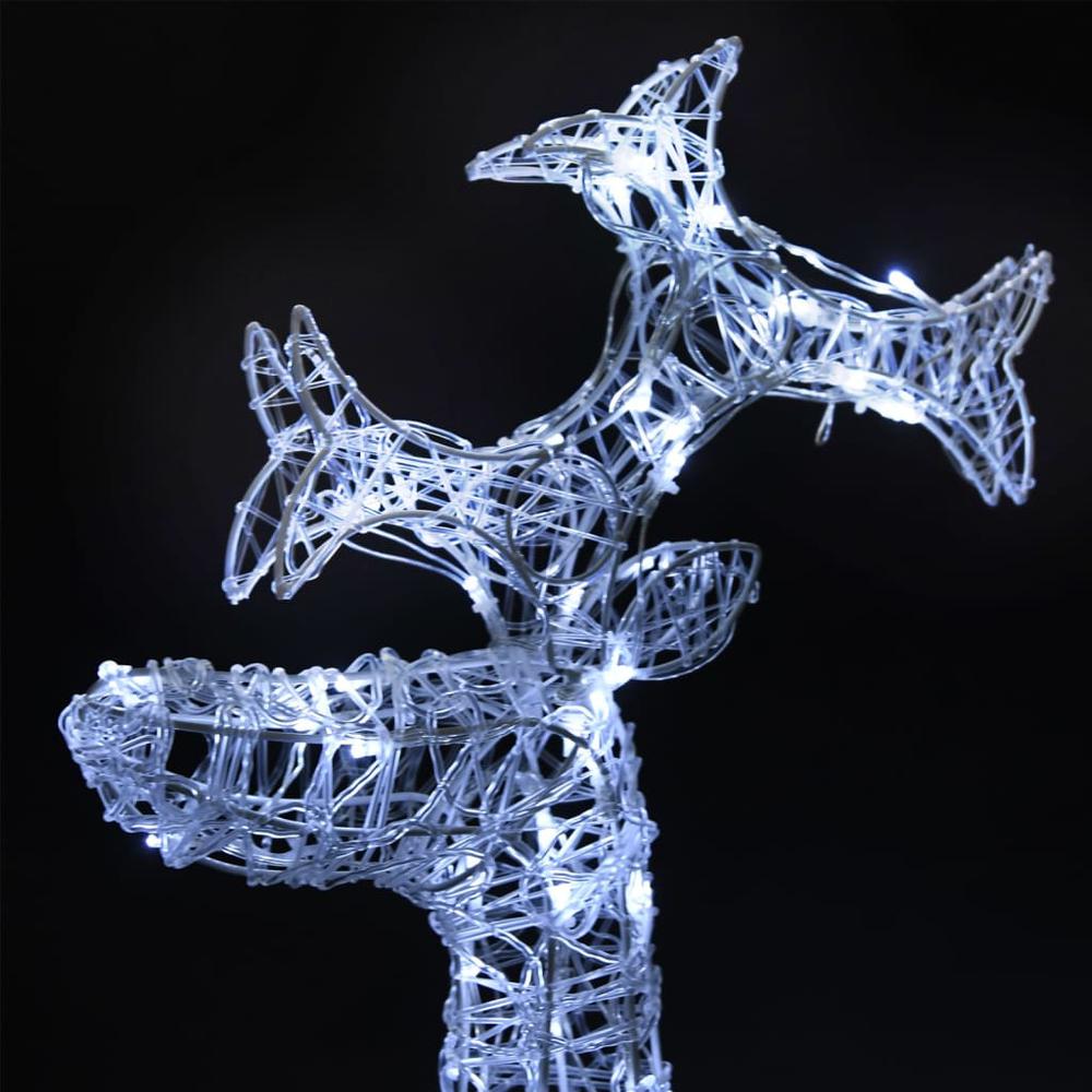 vidaXL Reindeer Christmas Decoration 90 LEDs 23.6"x6.3"x39.4" Acrylic, 329778. Picture 5