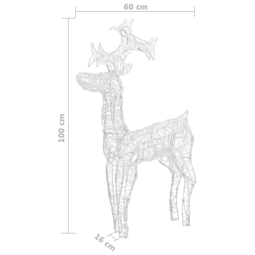 vidaXL Reindeer Christmas Decoration 90 LEDs 23.6"x6.3"x39.4" Acrylic, 329778. Picture 9