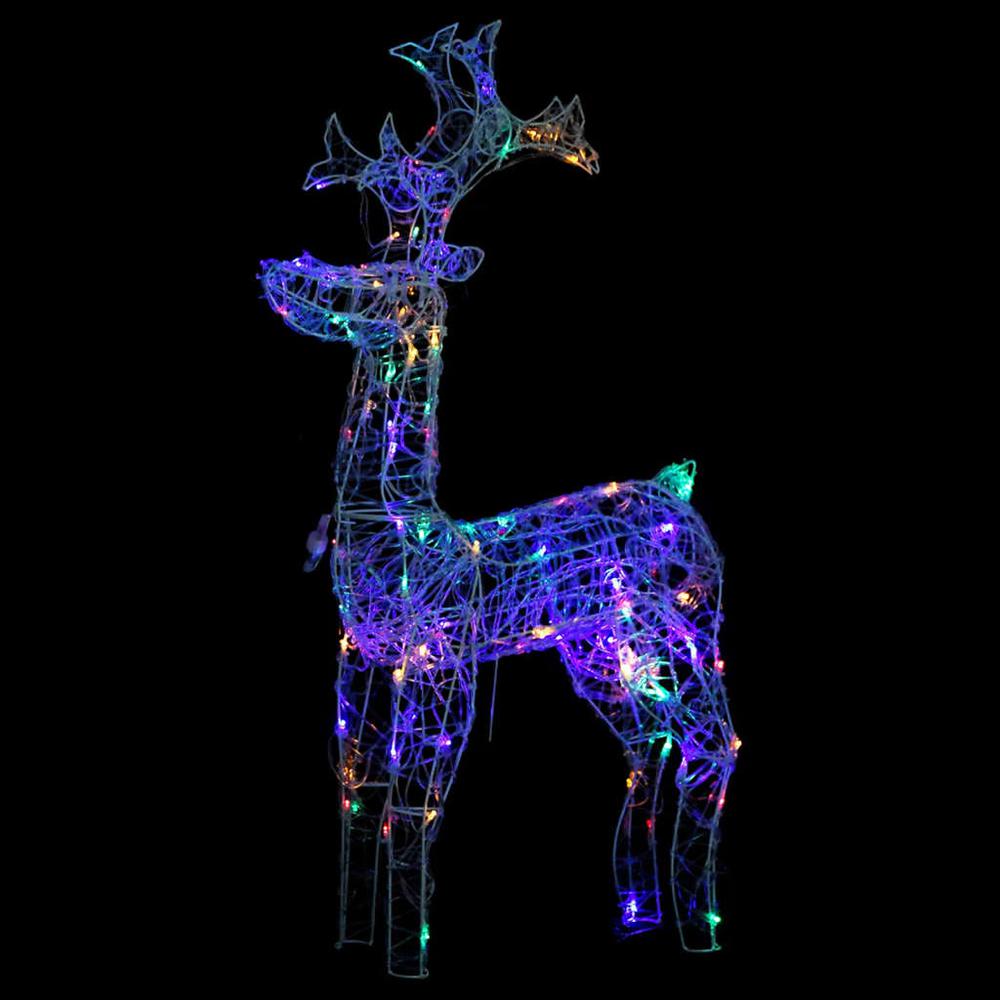vidaXL Reindeer Christmas Decoration 90 LEDs 23.6"x6.3"x39.4" Acrylic, 329780. Picture 5