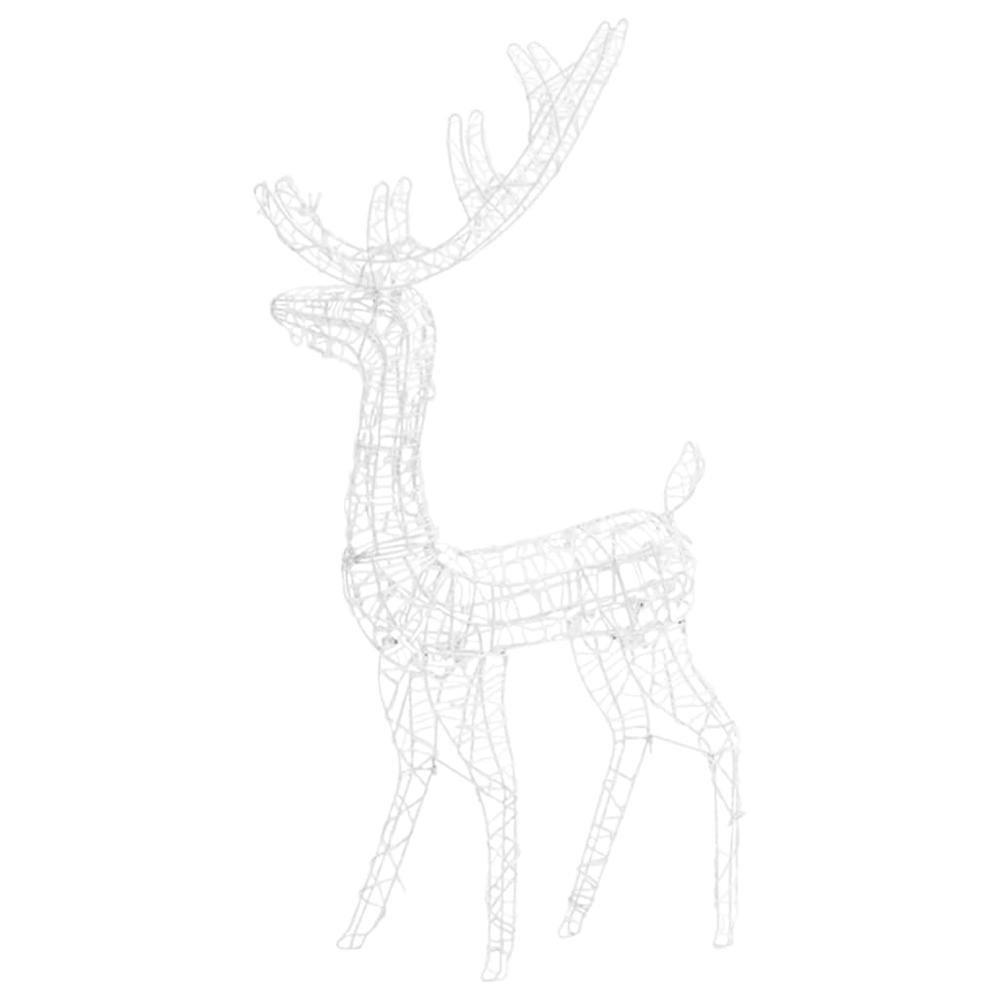 vidaXL Acrylic Reindeer Christmas Decoration 140 LEDs 47.2" Warm White. Picture 6