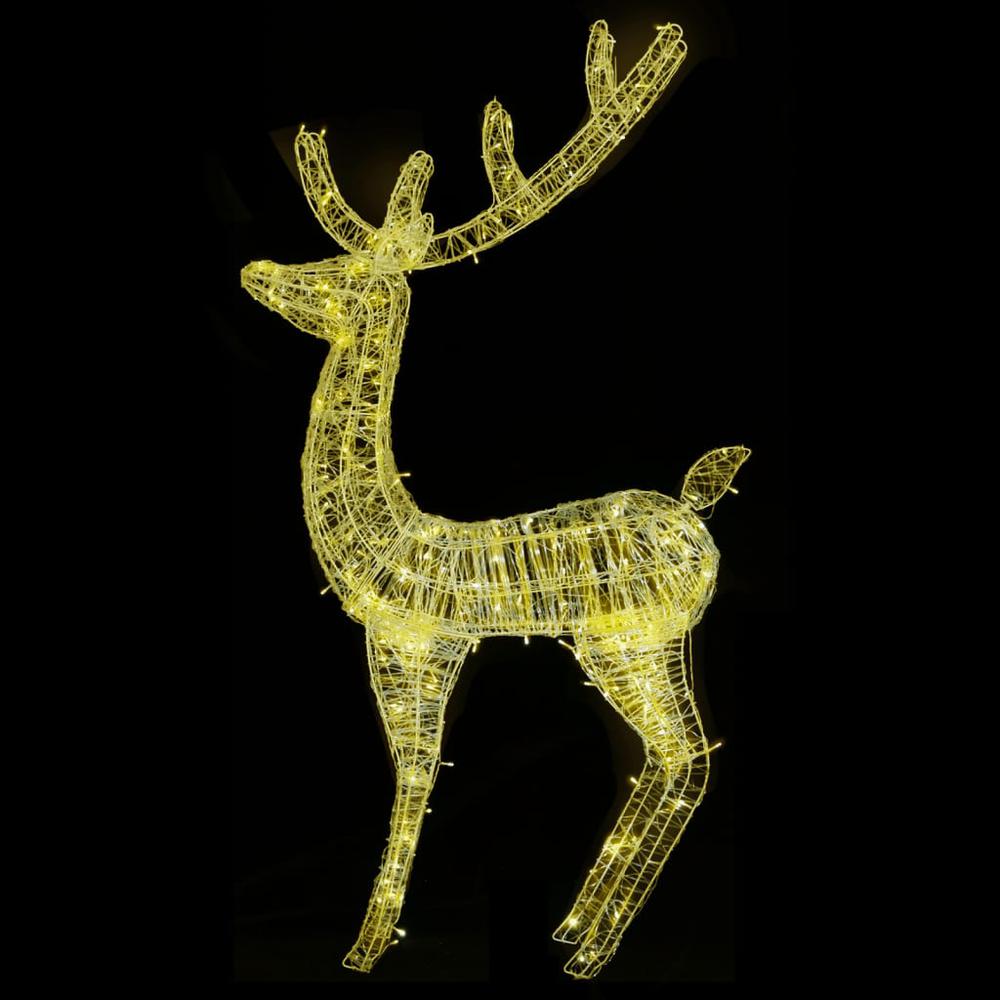 vidaXL XXL Acrylic Christmas Reindeer 250 LED 70.9" Warm White. Picture 5