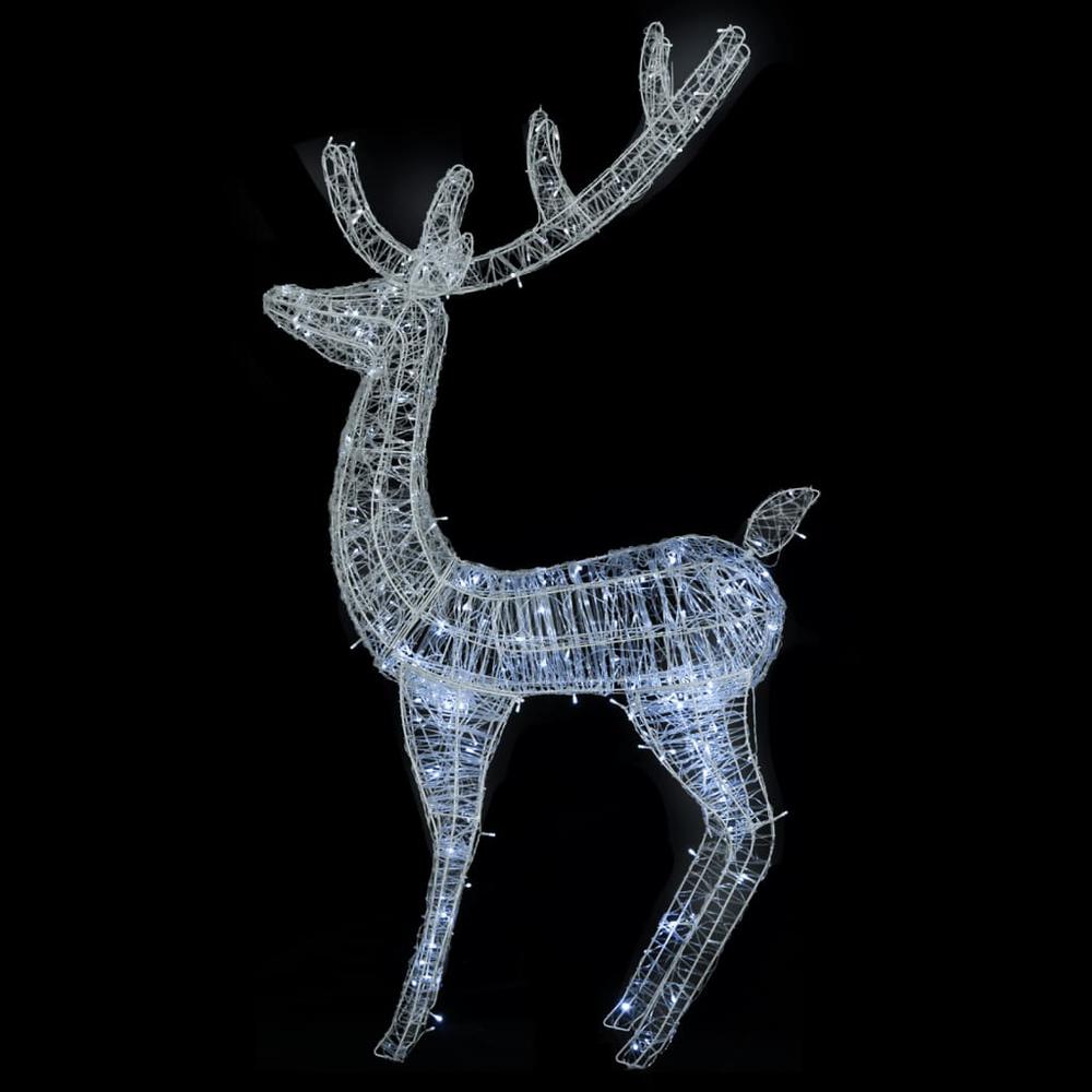 vidaXL XXL Acrylic Christmas Reindeer 250 LED 70.9" Cold white. Picture 5