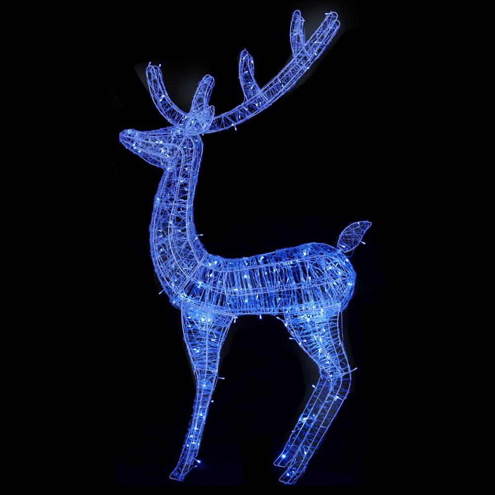 vidaXL XXL Acrylic Christmas Reindeer 250 LED 70.9" Blue. Picture 5