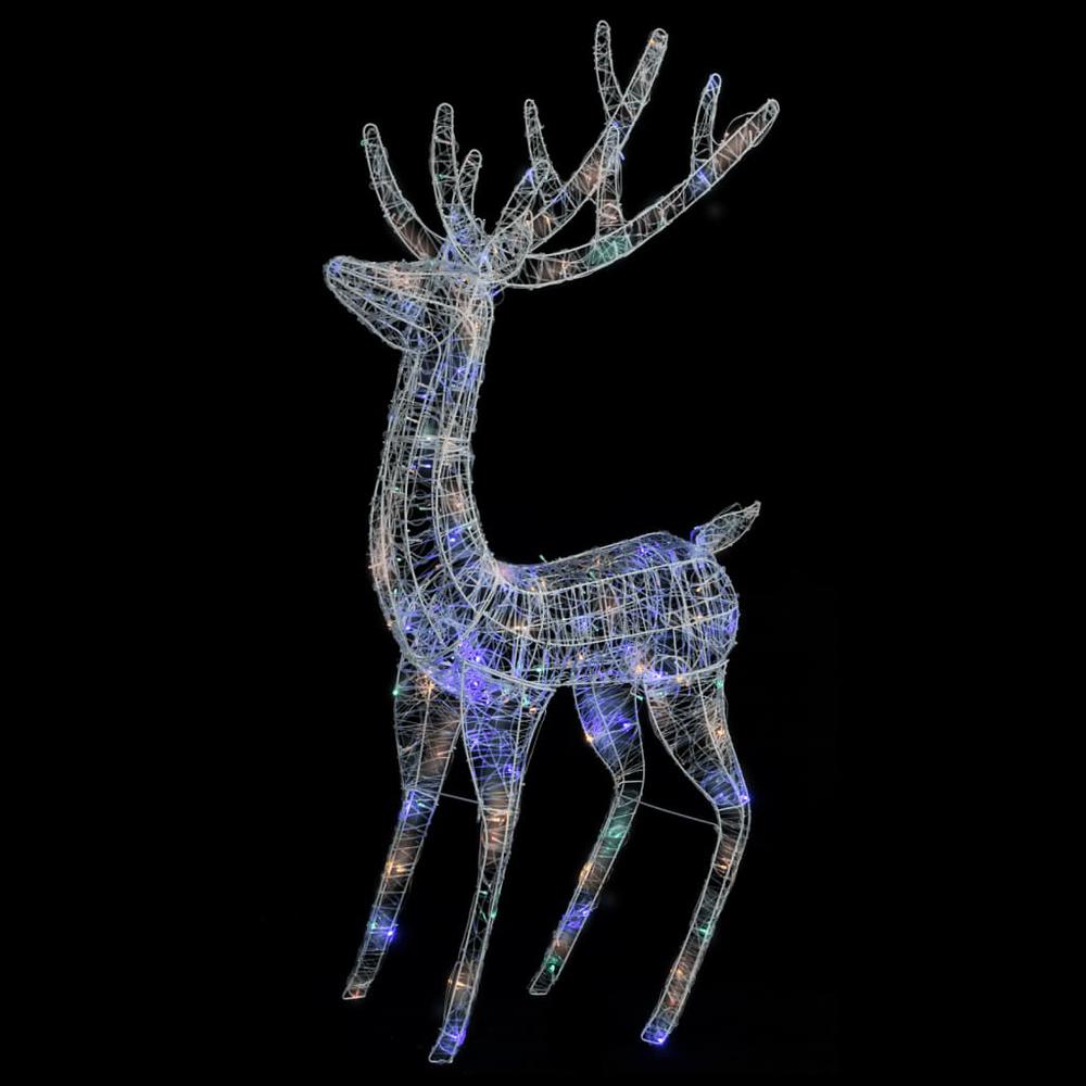 vidaXL XXL Acrylic Christmas Reindeer 250 LED 70.9" Colorful. Picture 5