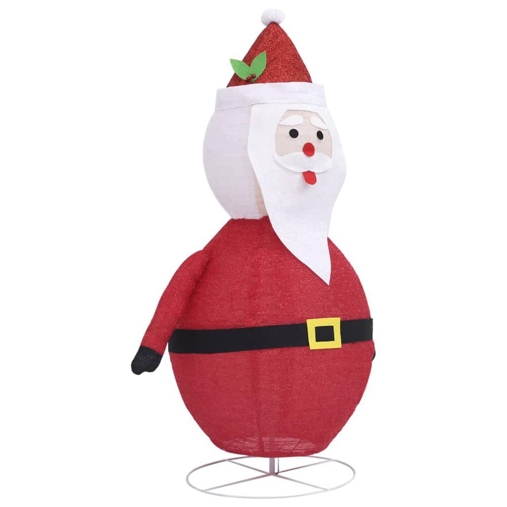 vidaXL Decorative Christmas Santa Claus Figure LED Luxury Fabric 35.4". Picture 6