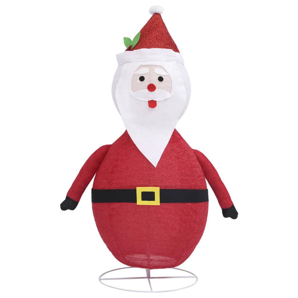 vidaXL Decorative Christmas Santa Claus Figure LED Luxury Fabric 47.2". Picture 5