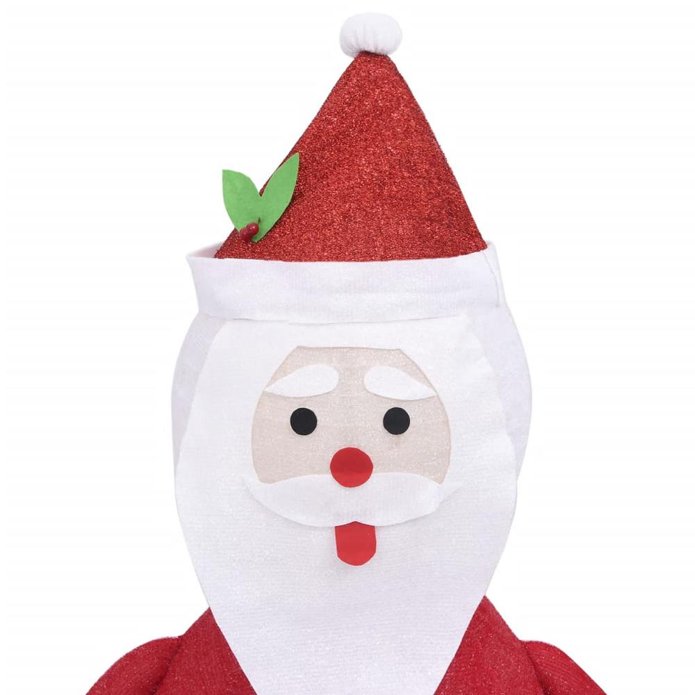 vidaXL Decorative Christmas Santa Claus Figure LED Luxury Fabric 47.2". Picture 7