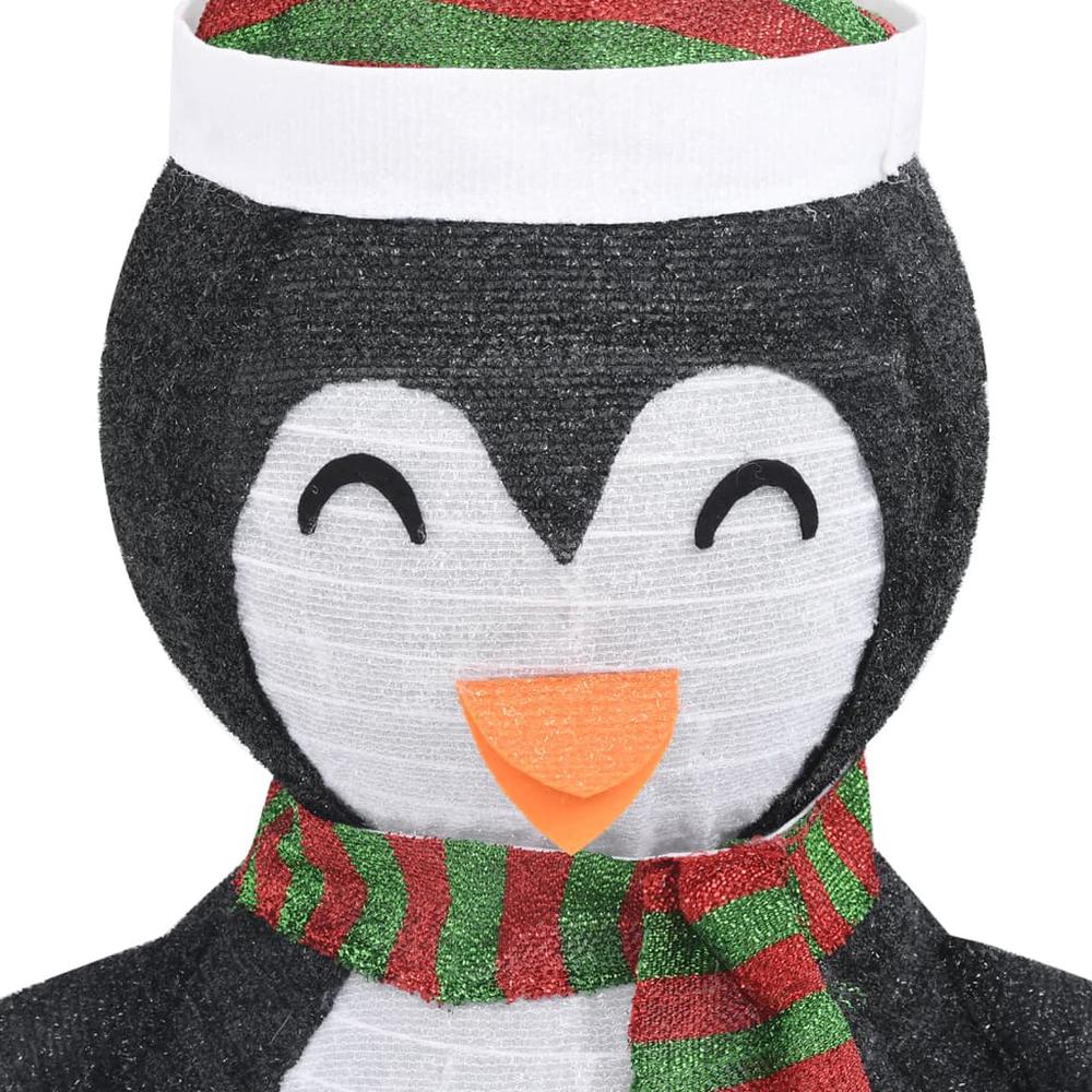 vidaXL Decorative Christmas Snow Penguin Figure LED Luxury Fabric 23.6". Picture 7