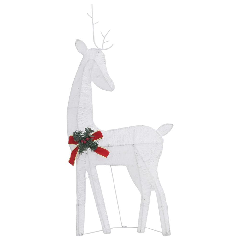 vidaXL Christmas Reindeer Family 106.3"x2.8"x35.4" White Cold White Mesh. Picture 5